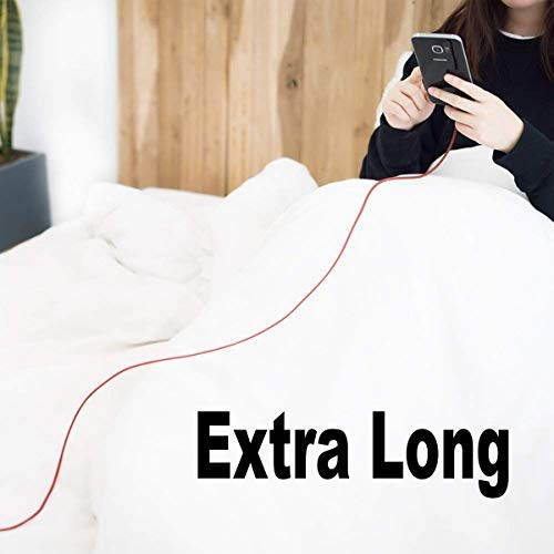 2 Pack 10Ft Android Charger Cable Micro USB Charging Cord 2A Fast Quick Power and Data Sync for Samsung Galaxy S7/S6 Edge/Plus/Active, J7 J3, Note 5/4, PS4 Xbox One Controller, LG G4, Moto G5 - Red