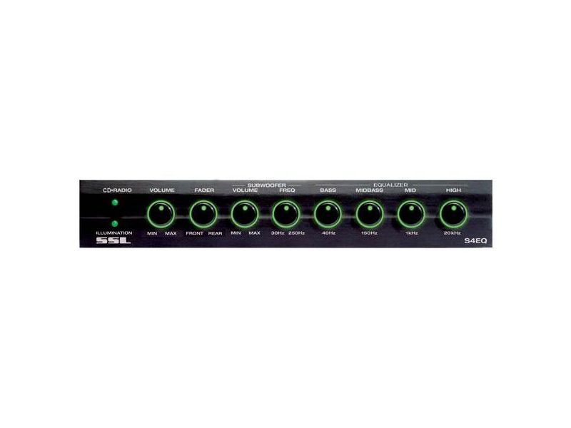 Soundstorm SSL S4EQ 4 Band Pre Amp Graphic Car Audio Stereo Equalizer EQ w/ Knob