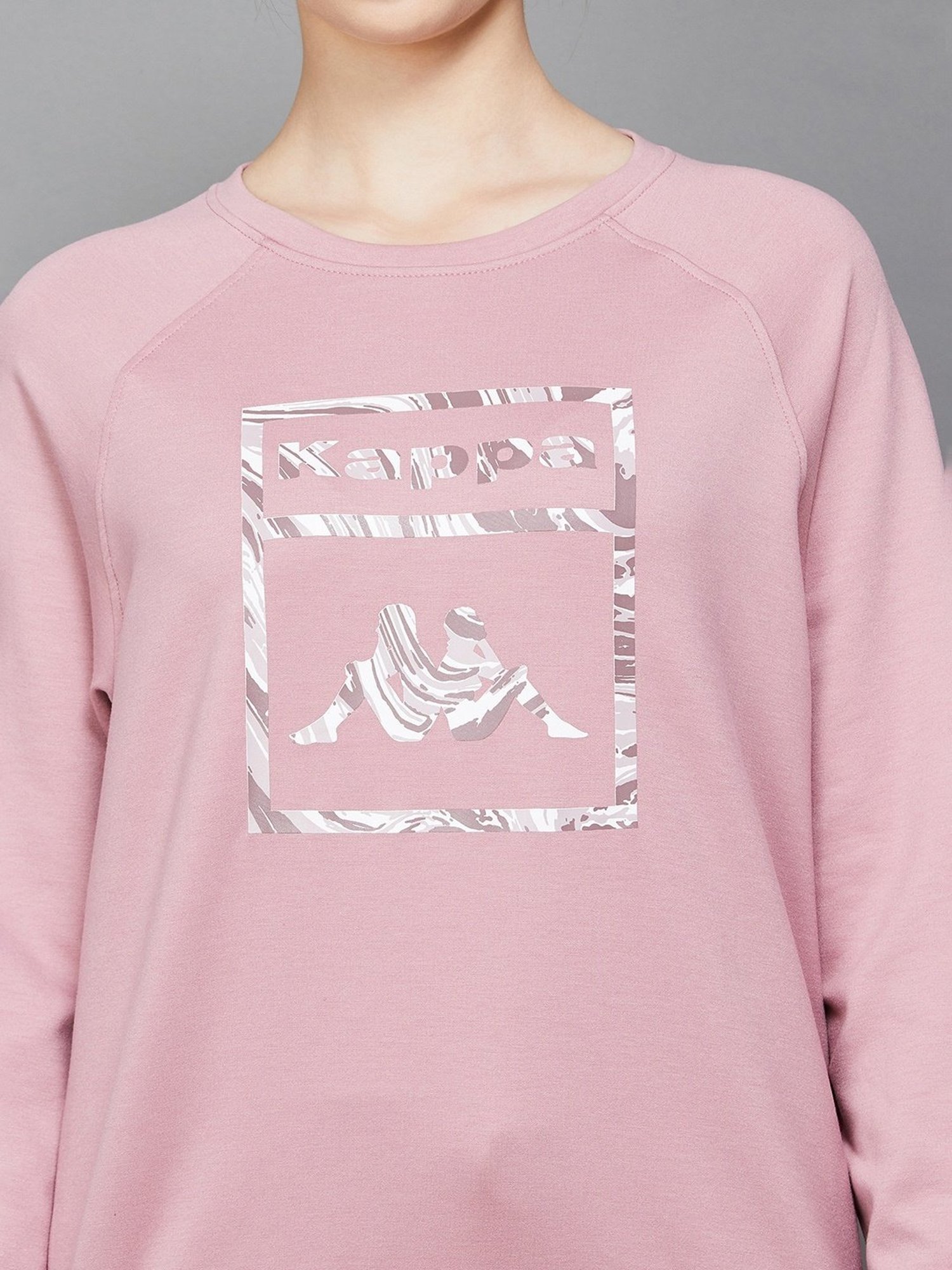KAPPA Pink Printed Sports Sweatshirt