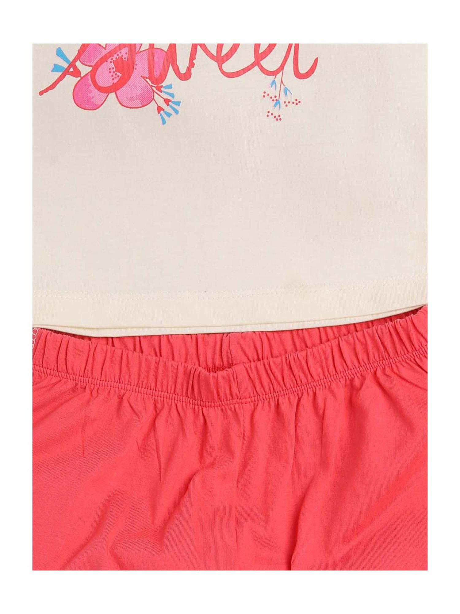 Todd N Teen Kids Yellow Cotton Printed T-Shirt & Pyjamas