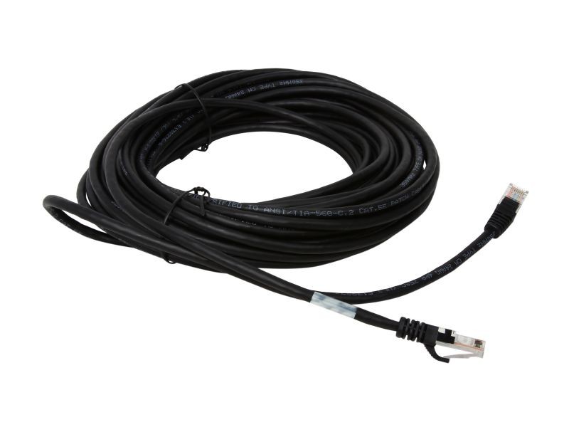 Cat 6 Ethernet Cable 50 ft Black Long Internet Network Cable High Speed Flat LAN Cable RJ45 Cord for Gaming Switch Modem Router Coupler