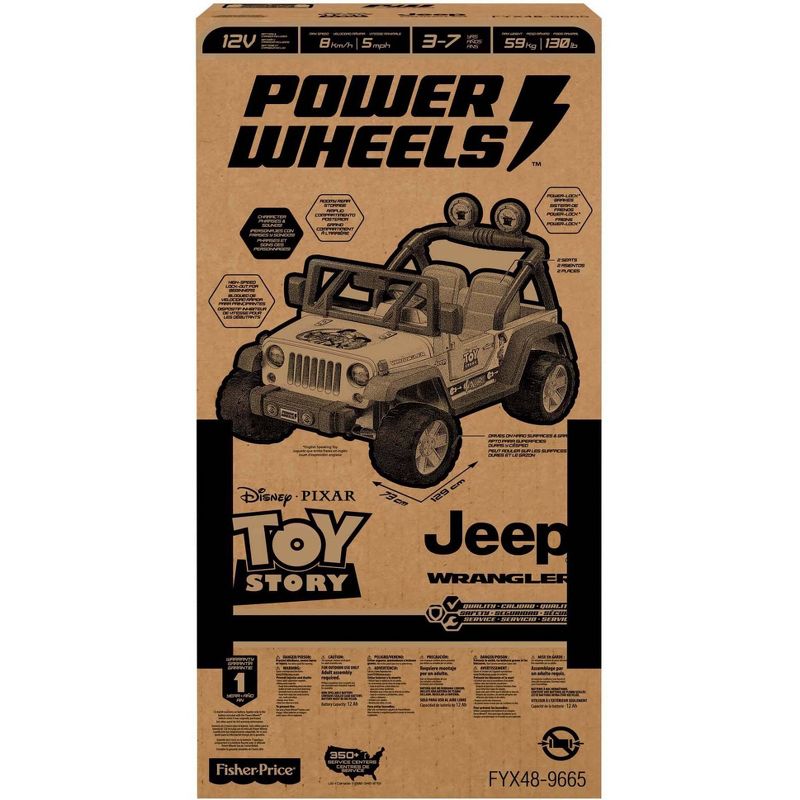 Power Wheels 12V Disney Pixar Toy Story Jeep Wrangler Powered Ride-On