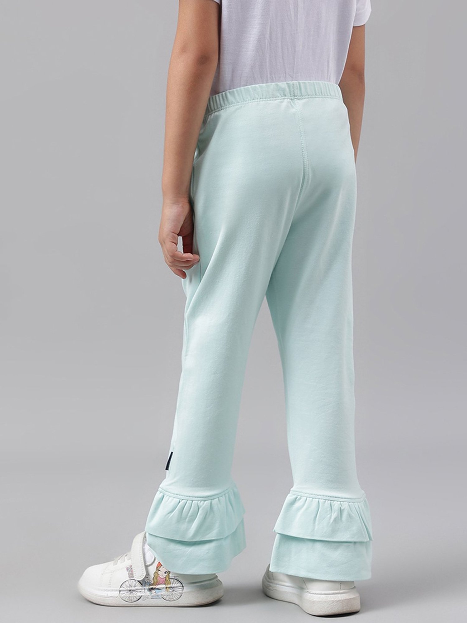 Beverly Hills Polo Club Girls Light Blue Solid Leggings