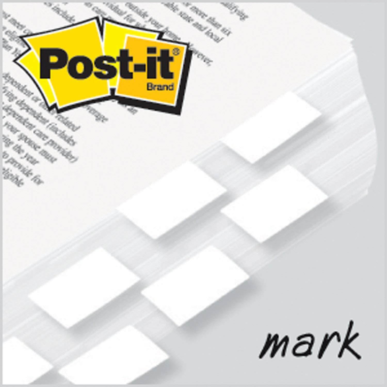 Post-it Standard Page Flags in Dispenser  1in Wide, White 100 Flags, 680-WE2
