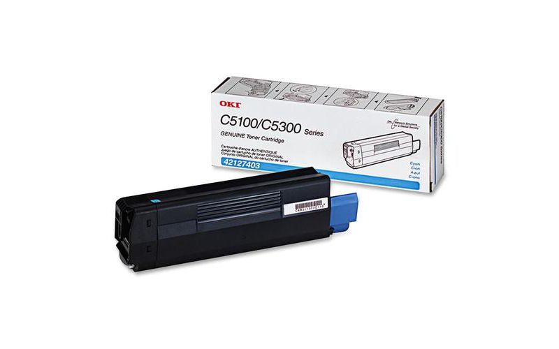 Oki Toner Cartridge - LED - High Yield - 5000 Pages - Cyan - 1 Each