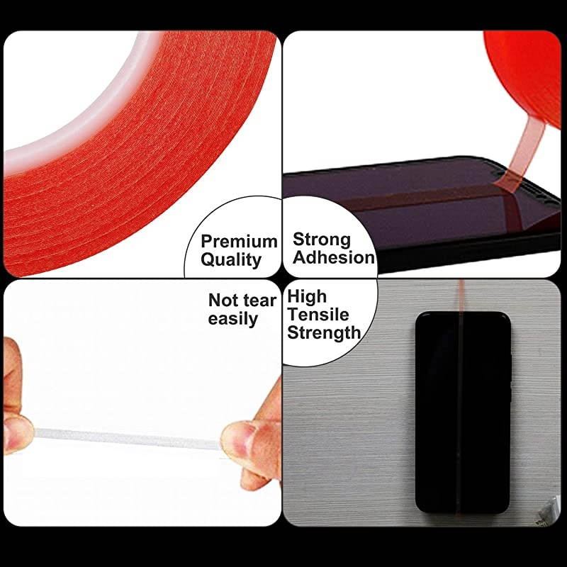 2mm 3mm x 25M Phone Repair Tape LCD Touch Screen Repair Tape Phone Adhesive Tape LCD Screen Adhesive Tape for Cell Phone iPad Tablets Laptops Camera
