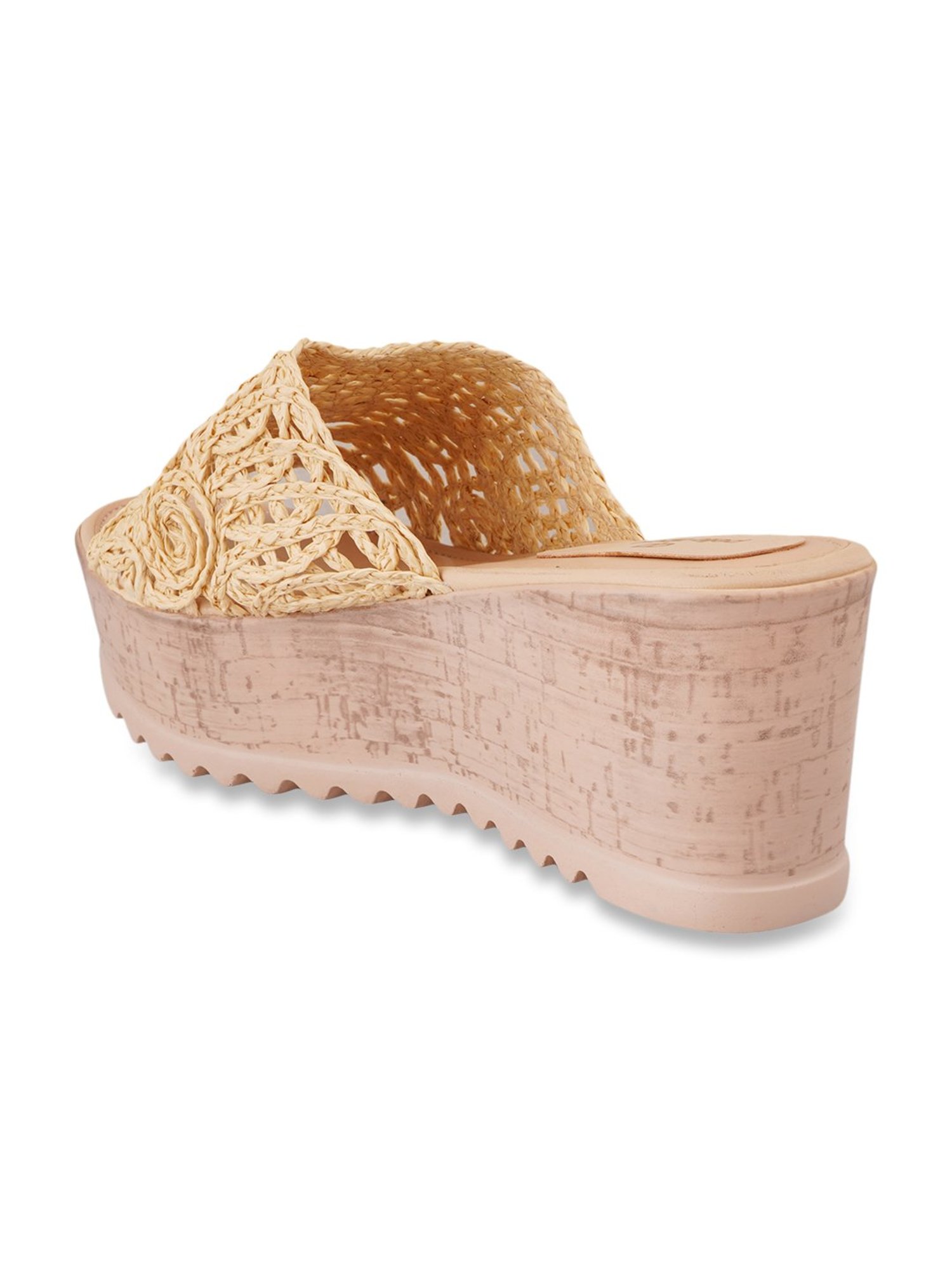 Pelle Albero Women's Beige Casual Wedges