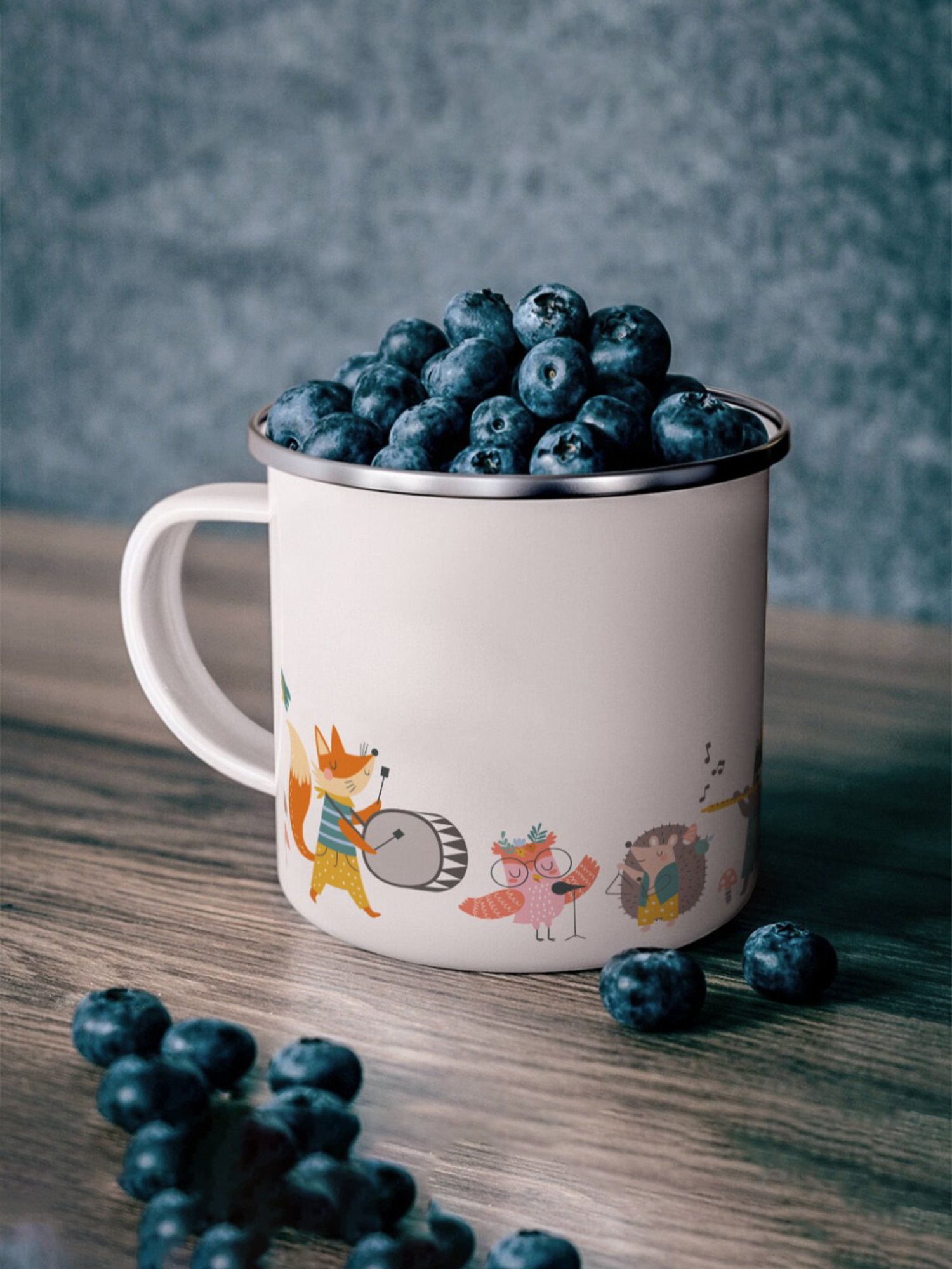 Gathari Enamel White Stainless Steel Coffee Mug