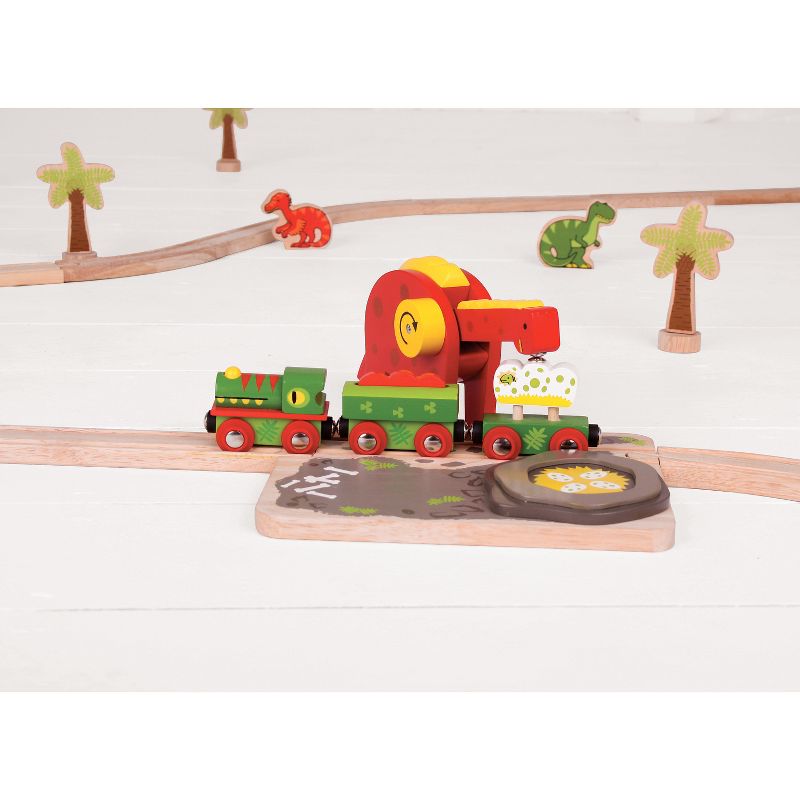 Bigjigs Rail Dino Crane Wooden Railway Train Set Accessory