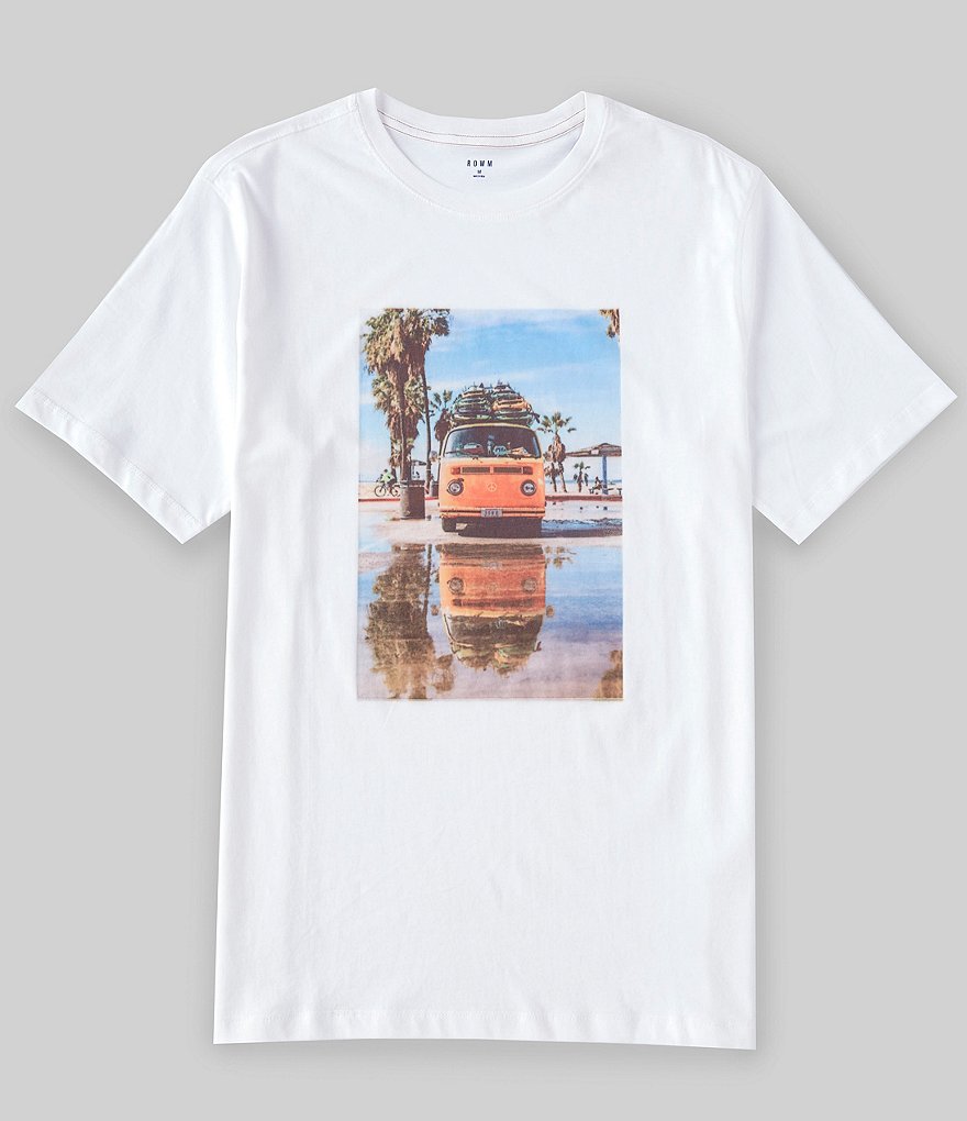 Rowm Short-Sleeve Bus Screen Printed Crew T-Shirt