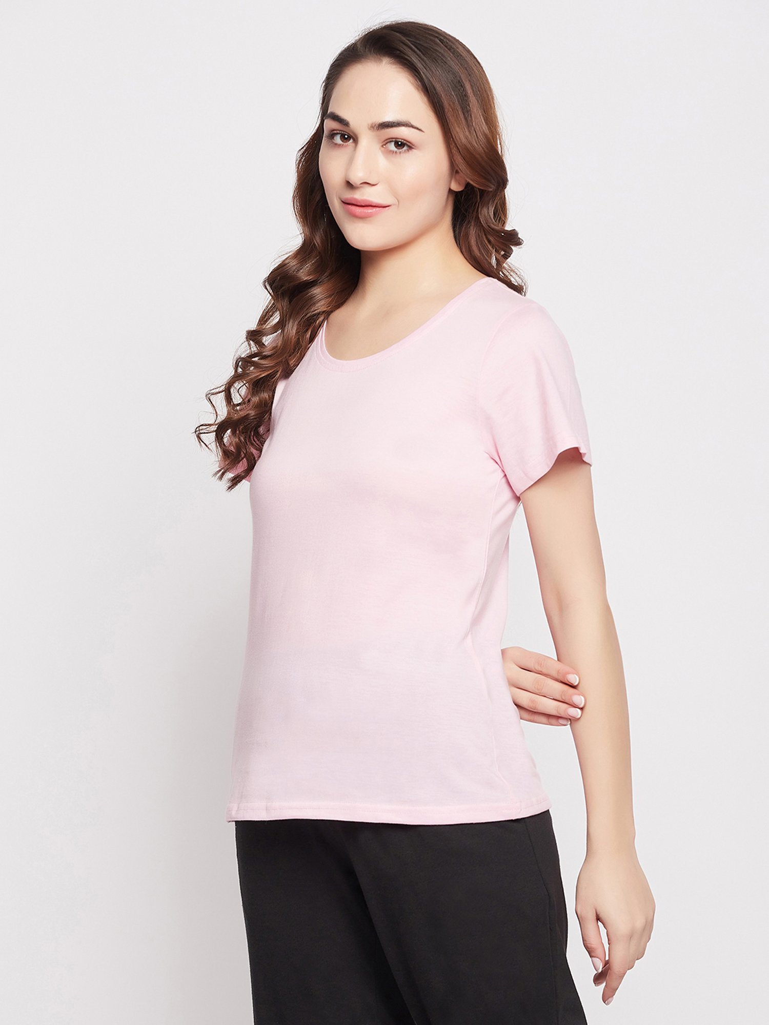 Clovia Pink T-Shirt