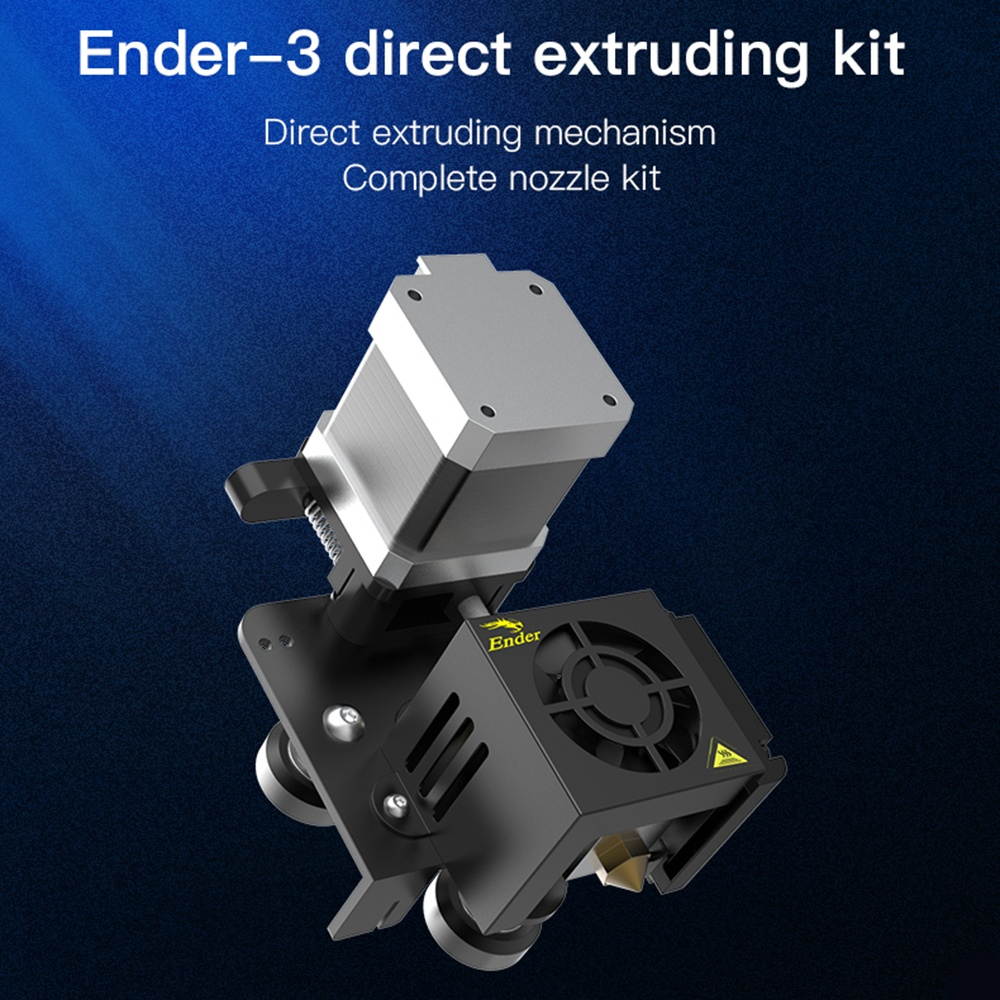 Original Creality 3D Ender-3 Full Assembled Direct Extruding Machanism Kit with 0.4mm Nozzle Cooling Fan Backplate Stepper Motor Comaptible with Ender-3 Series 3D Printer