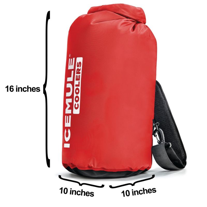 IceMule 1005 Classic Collapsible Portable Soft Sided Roll Top 15 Liter 12 Can Lightweight Insulated Waterproof Leak Proof Backpack Cooler Sling Bag