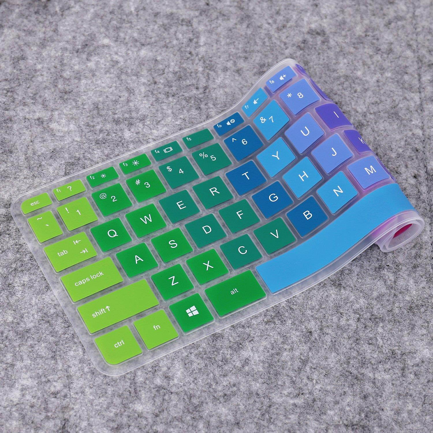 Keyboard Cover Compatible HP Stream 14 Inch Laptop /2018 2017 New HP Stream 14 Inch /14 Inch HP Pavilion 14-ab 14-ac 14-ad 14-al 14-an Series -Rainbow