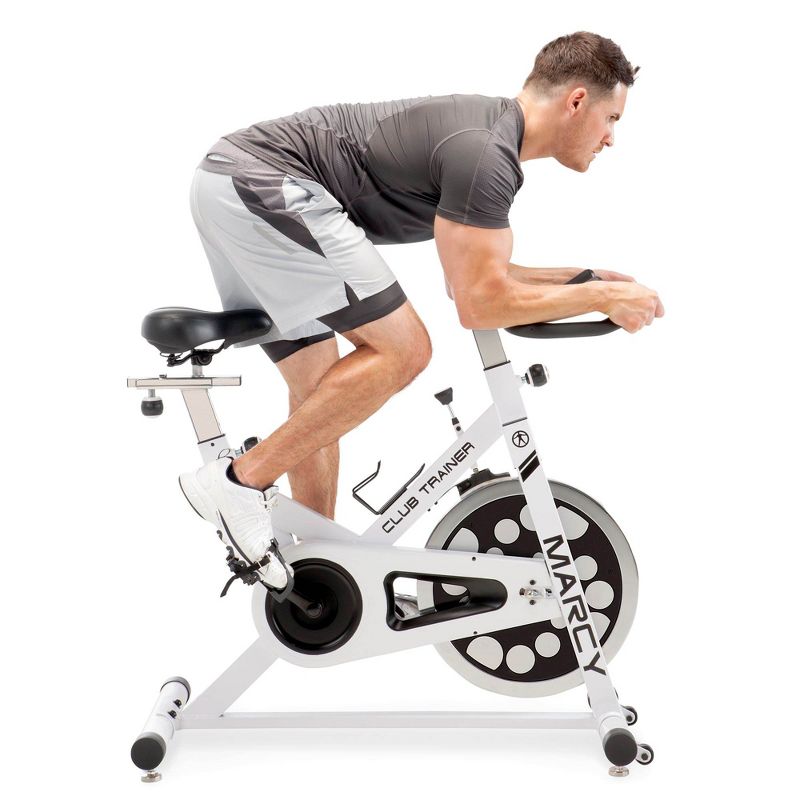 Body Flex Sports Body Rider BRF700 Stationary Full Body Cardio Exercise Upright Fan Bike with Dual Action Handlebars and Adjustable Seat