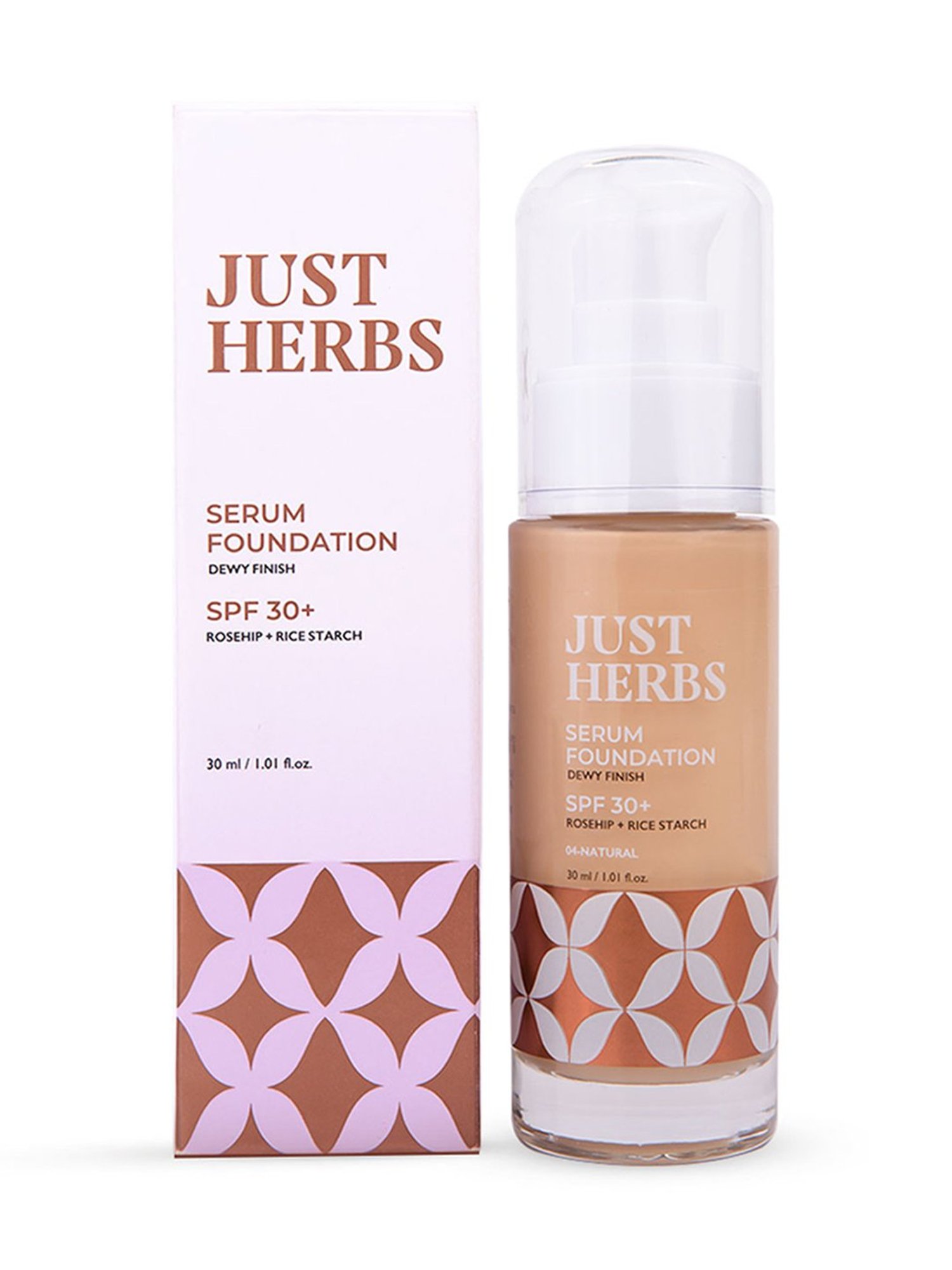 JUST HERBS Serum Foundation SPF 30+ 04-Natural - 30 ml