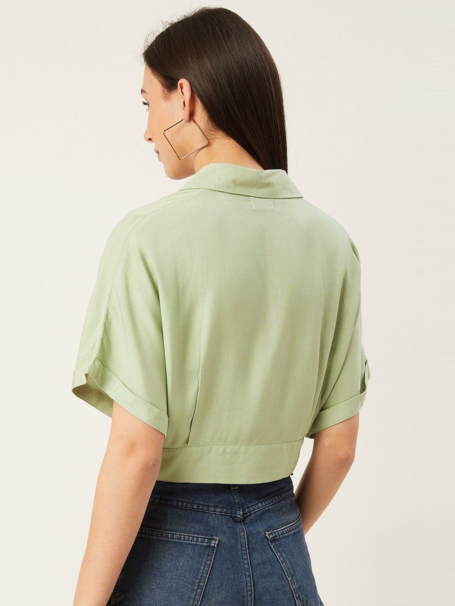 Anvi Be Yourself Olive Green Shirt