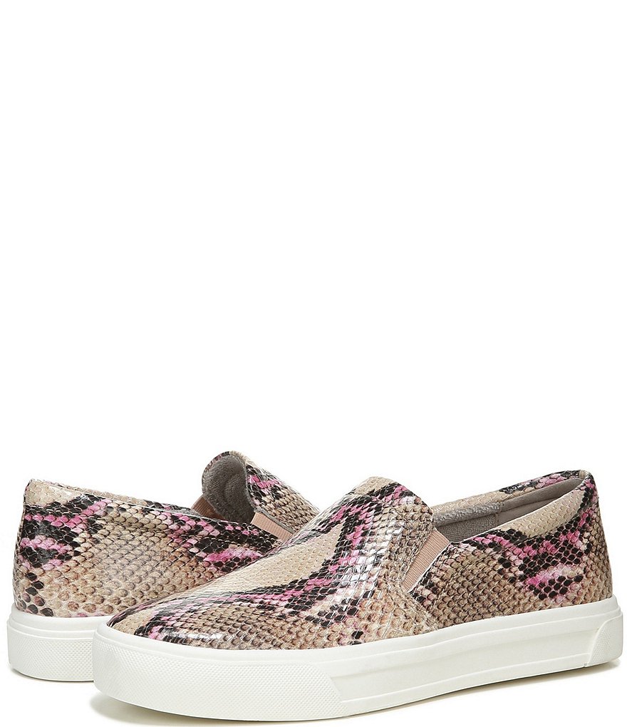 Naturalizer Aileen Snake Print Leather Slip-On Sneakers