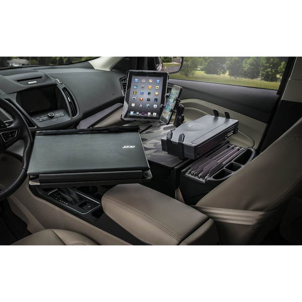 AutoExec AUE10096 Reach Front Seat Car Desk Green Camouflage Finish with Built-in 200 Watt Power Inverter, Phone Mount, Printer Stand and Tablet Mount
ReachDeskS-03 FS PS Tablet GC