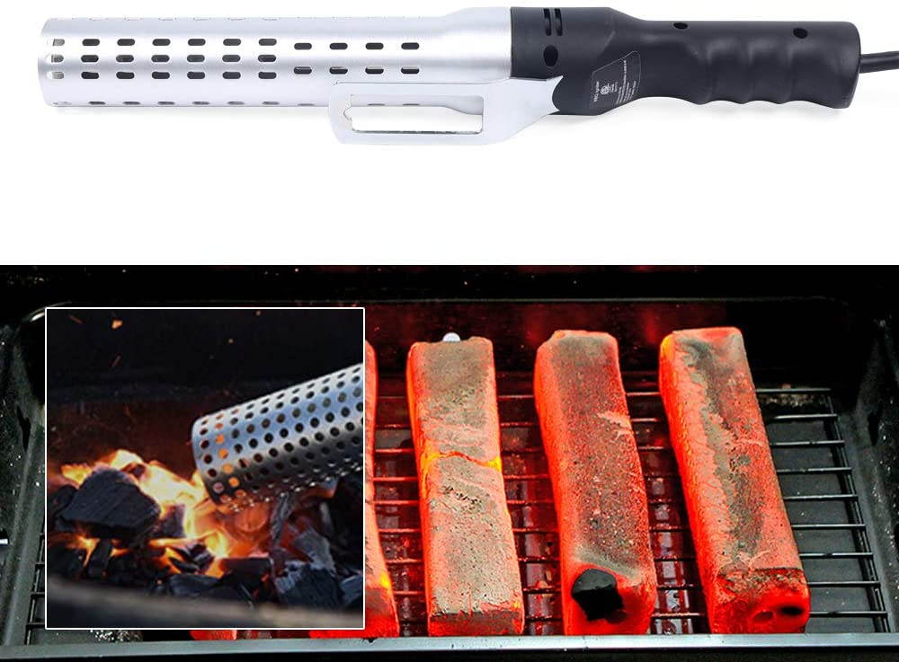 LOYALHEARTDY Outdoor Black Stainless Steel Electric Barbecue Charcoal Firearms Outskirts Field Firearms