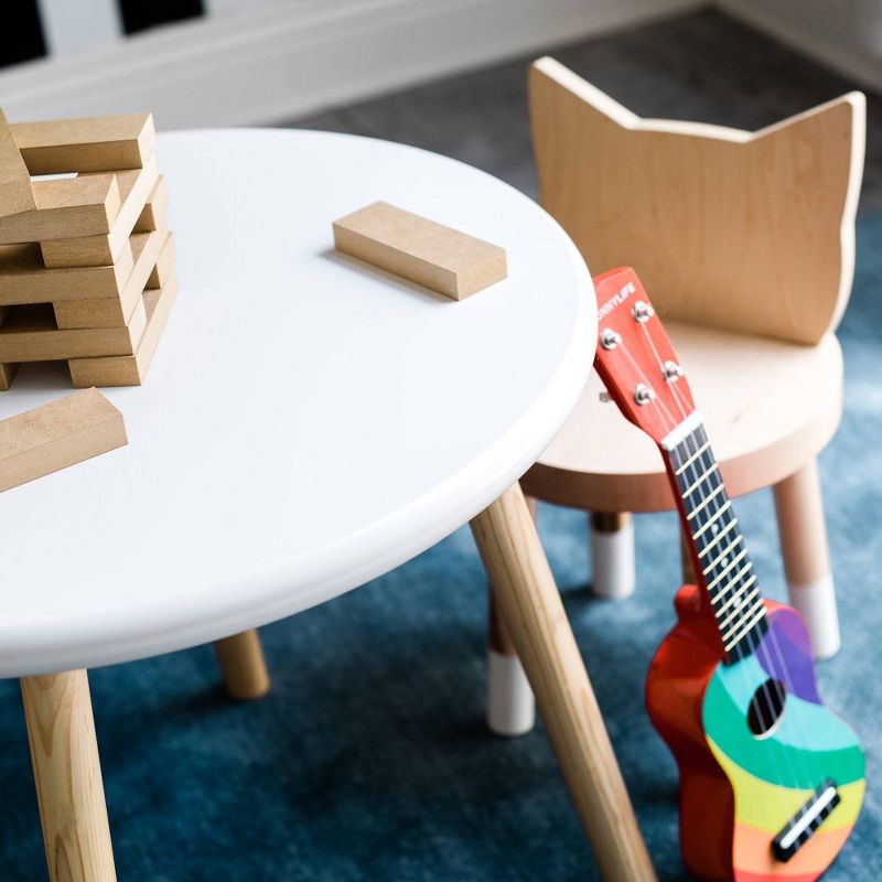23.5" Peewee Round Kids' Table Maple/White - Nico & Yeye