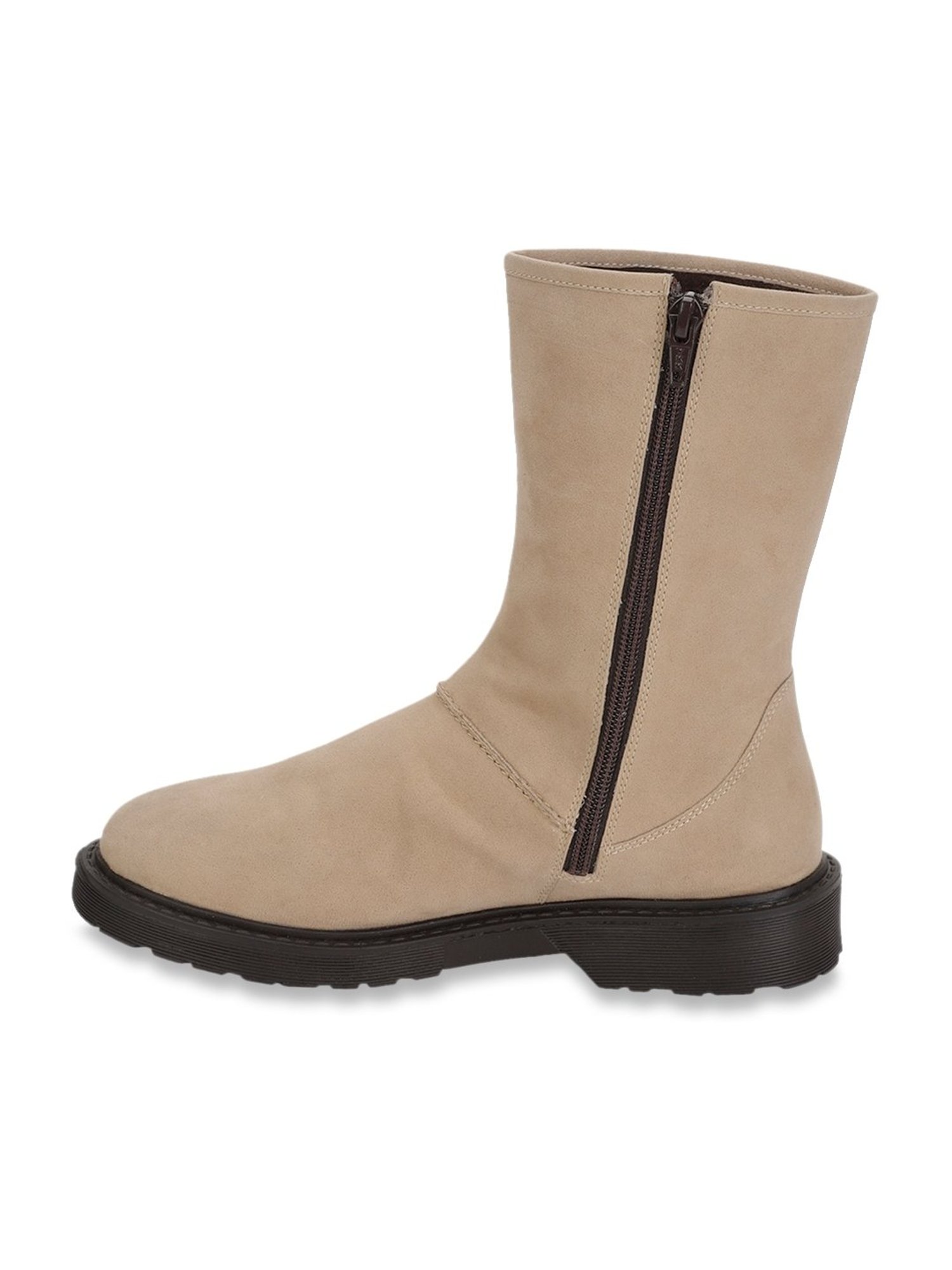 Yoho Women's Extra coushioned High Ankle Slays Beige Booties