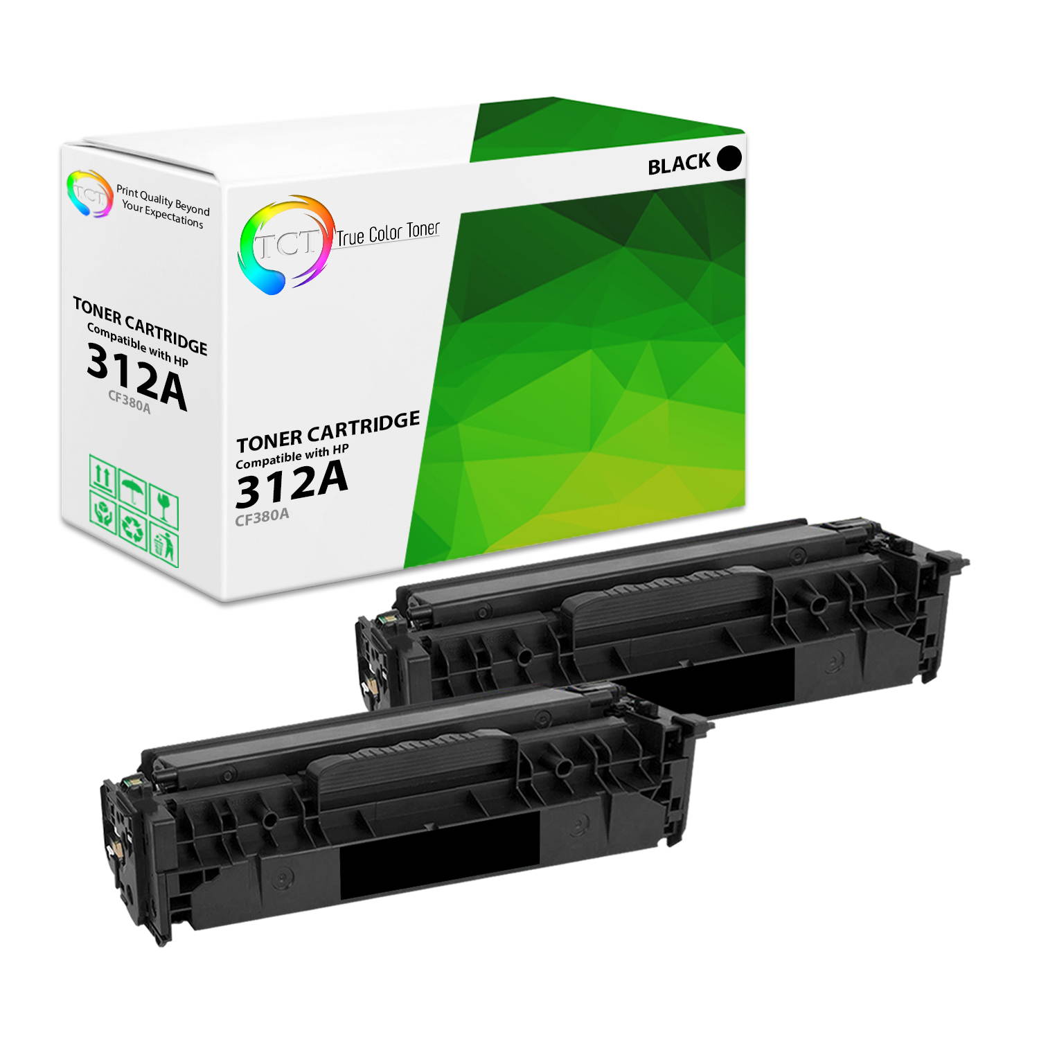 TCT Premium Compatible Toner Cartridge Replacement for HP 312A CF380A CF381A CF382A CF383A works with HP Color LaserJet Pro MFP M476NW M476DN M476DW Printers (Black, Cyan, Magenta, Yellow) - 10 Pack