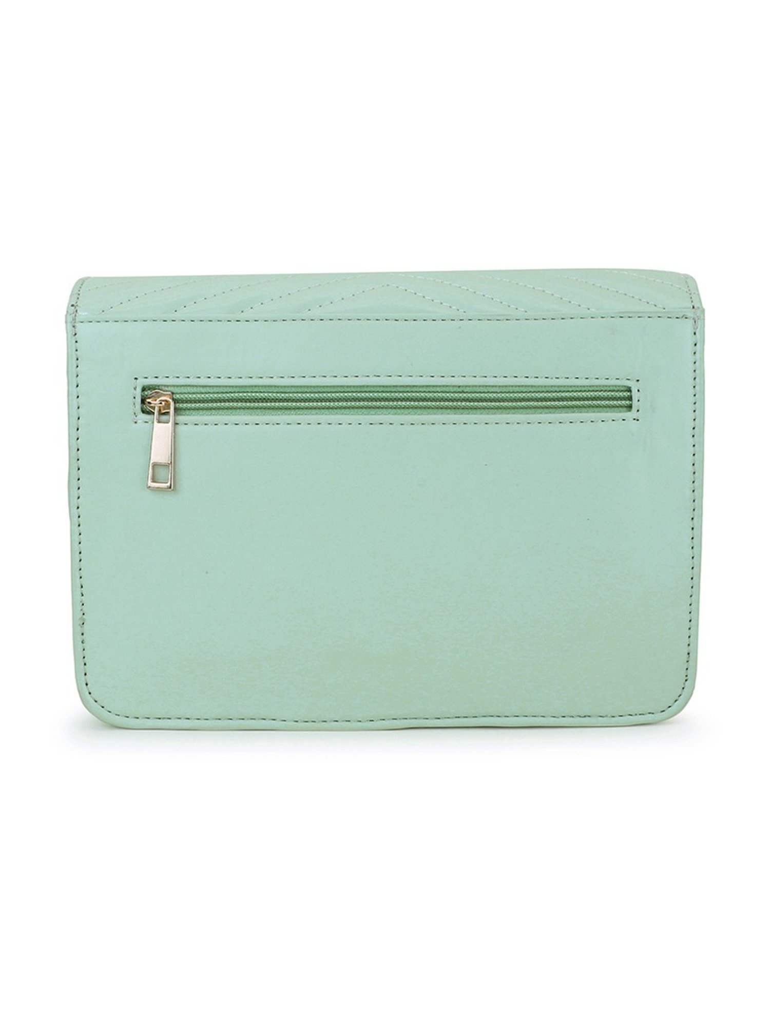 Spice Art Green Solid Medium Envelope Shaped Cross Body Bag