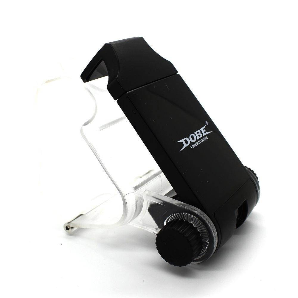 Slim Smart Handle Clip Cell Mobile Phone Clamp Holder with OTG Cable for PS4 Android Phone 4 Controller Black