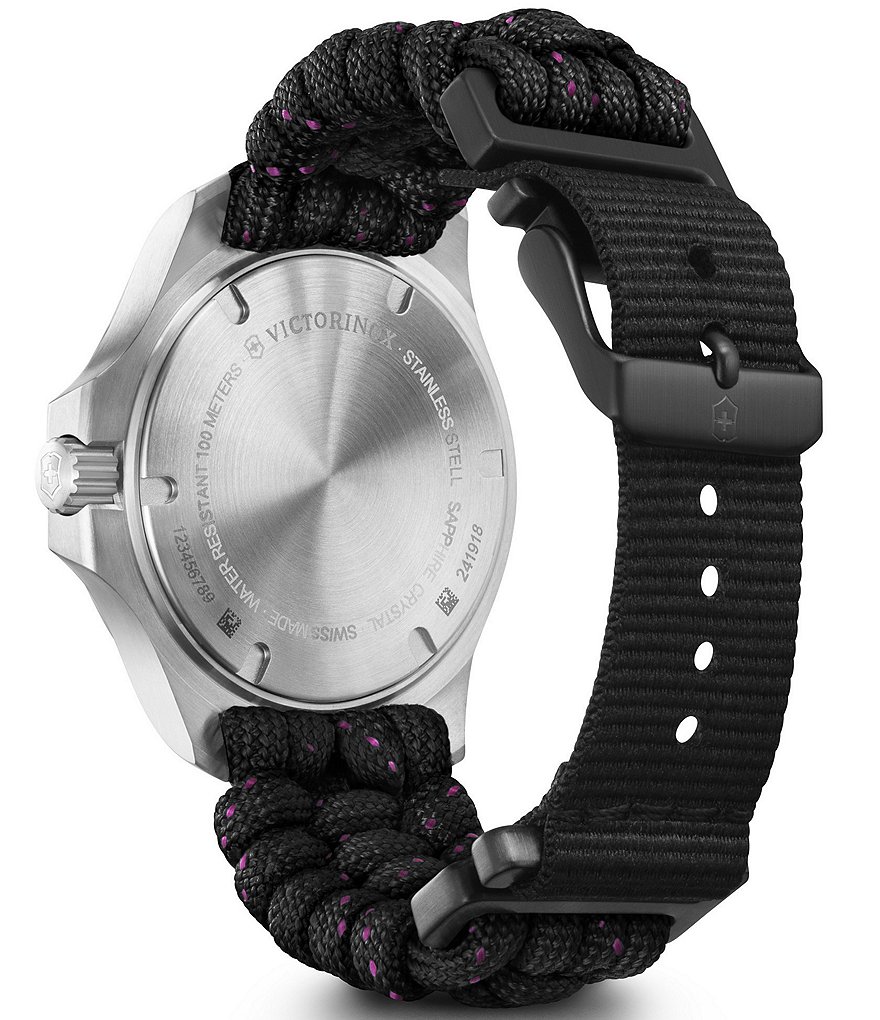 Victorinox Swiss Army I.N.O.X. V Women's Black Analog Fabric Bracelet Watch