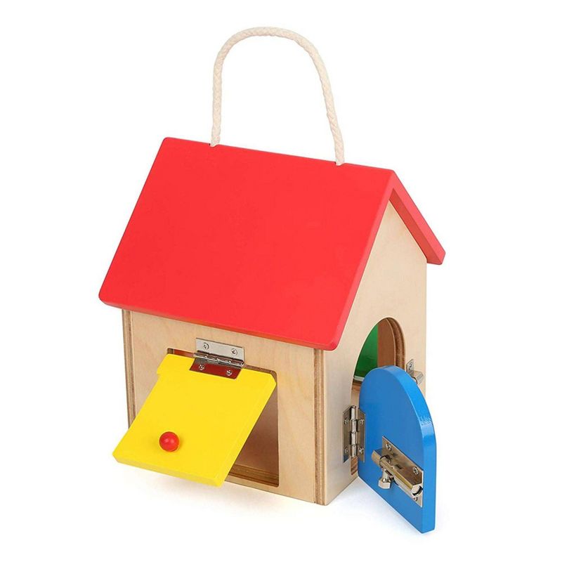 Small Foot Wooden Toys Compact House Of Locks Playset