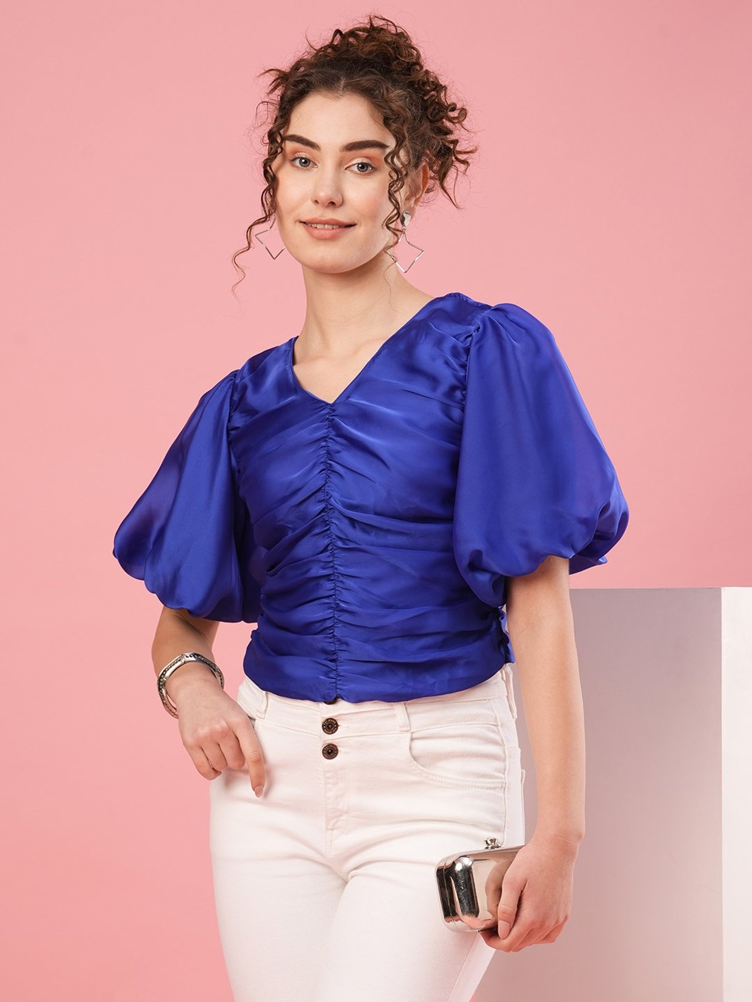 Globus Blue Regular Fit Top