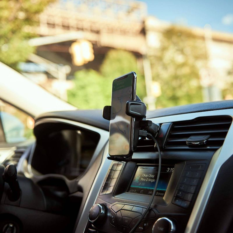 iOttie Easy One Touch Wireless 2 Air Vent/CD with 10W Qi Wireless Charging Mount - Black