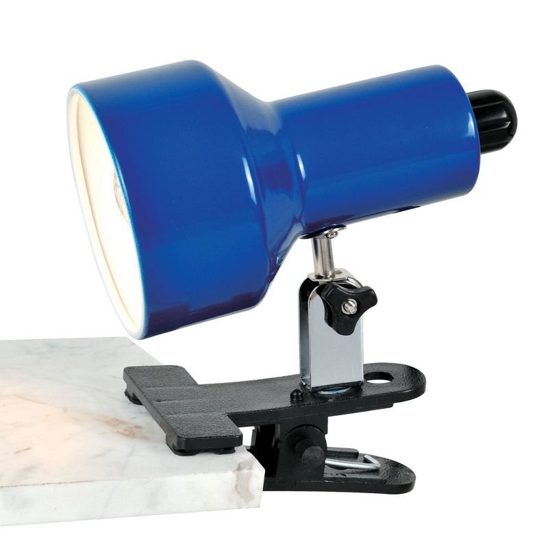 Clip-On II 1 Light Desk Lamp with Blue Shade - Lite Source