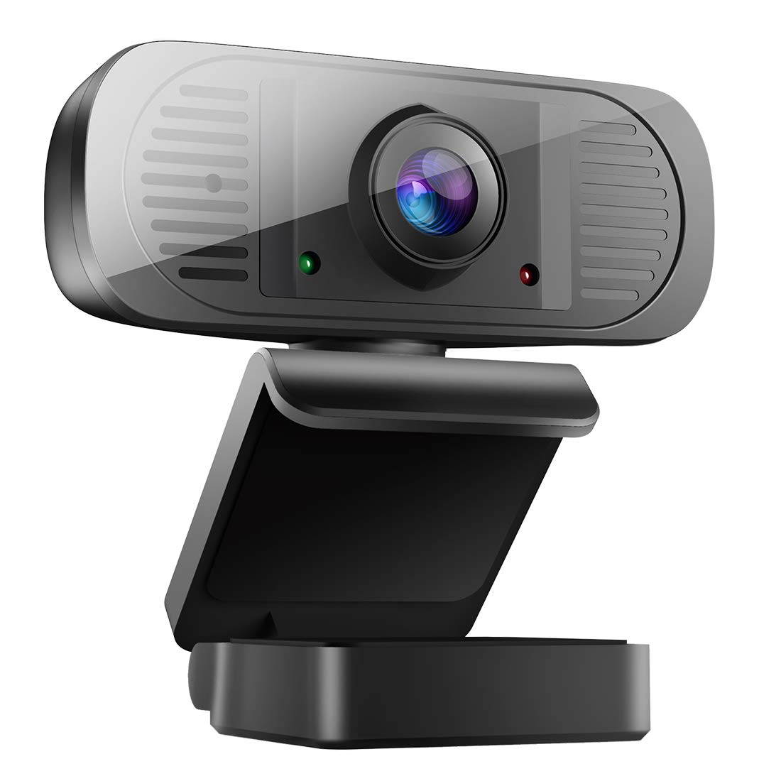 1080P Webcam with Microphone, HD Webcam Streaming USB Computer Camera for PC Desktop Laptop, USB Web Cam for Video Calling Recording Conferencing, Auto Focus, Plug and Play, 90&deg;Wide View Angle