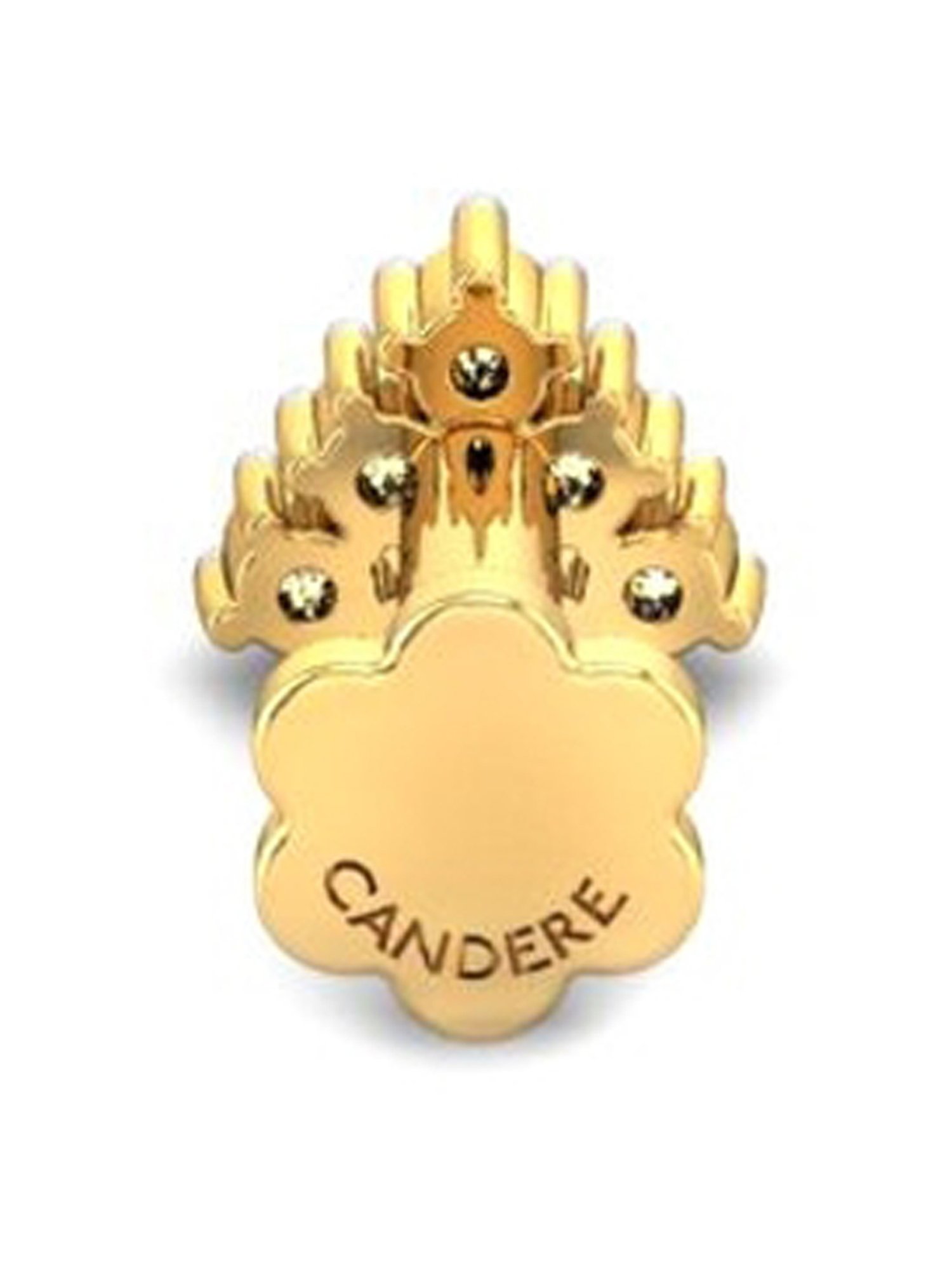 Candere by Kalyan Jewellers 18k Yellow Gold and Diamond Nosepin for Women