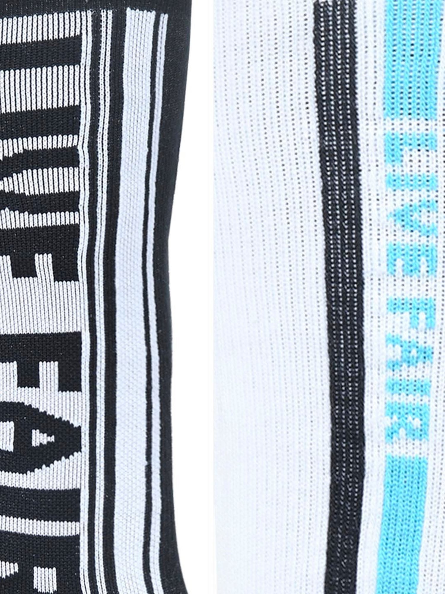 BALENZIA Black & White Printed Crew Length/Calf Length Gift Box Socks - Pack of 2