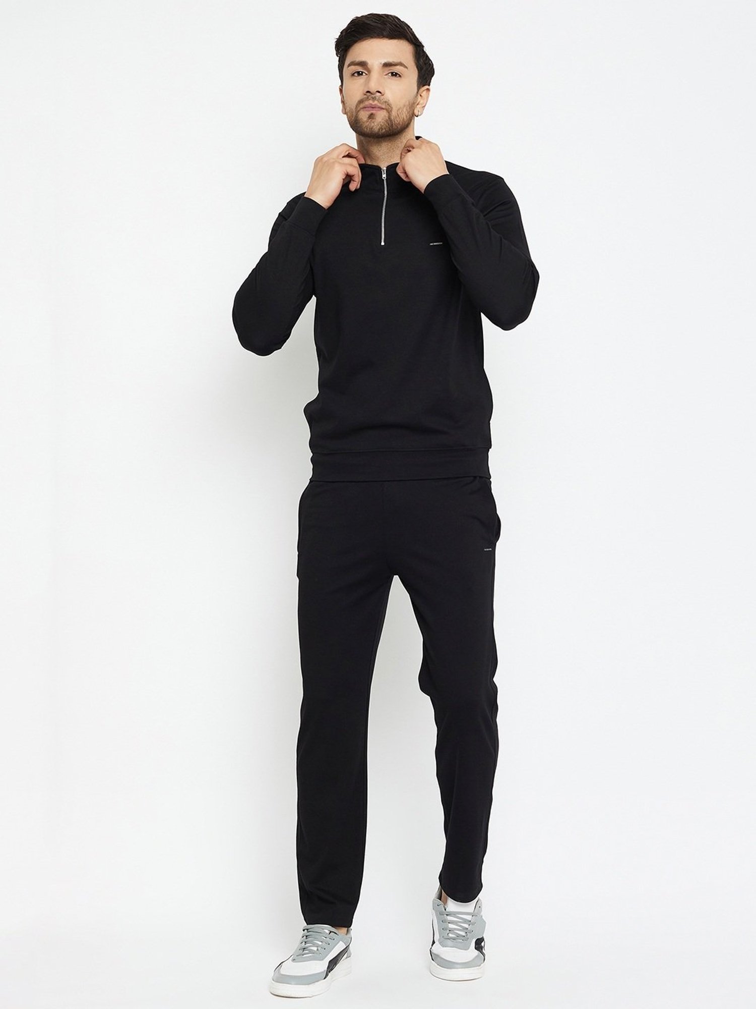Okane Black Regular Fit Co-Ord Set