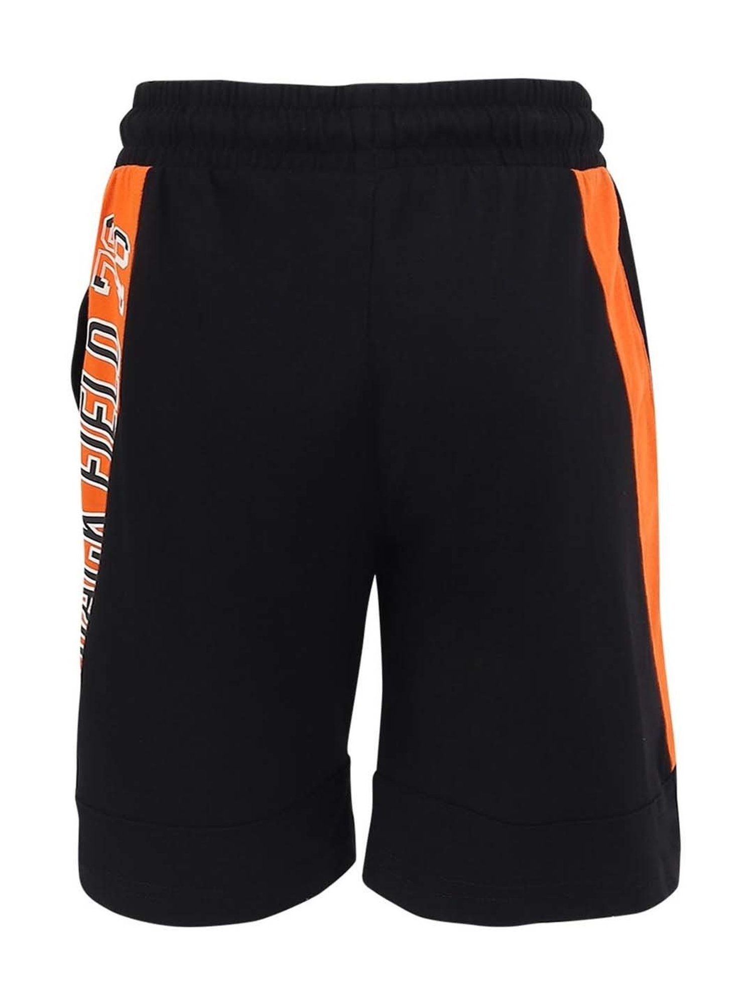 Jockey Boys Black & Orange Printed Shorts