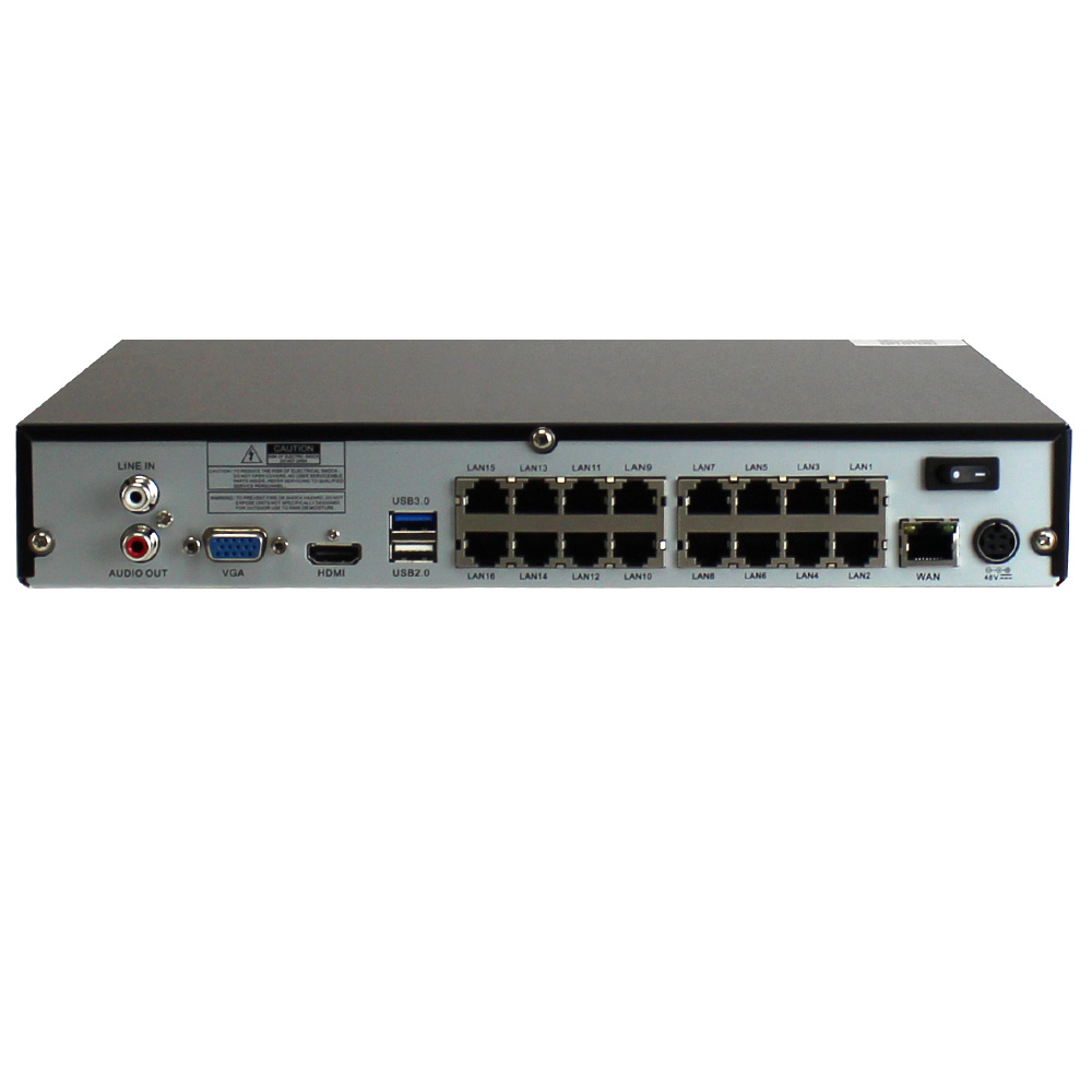 GW 16 Channel H.265 HEVC NVR w/ 4K HDMI Output 5MP Security System, 12 x HD 5MP IP PoE Camera (2592 x 1920p) In/Outdoor Digital WDR - 5 Megapixel (More Pixels Than 1080P, 300% More Detailed Than 720P)