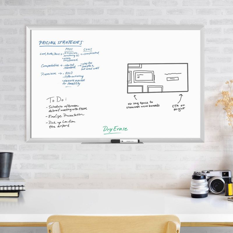 U Brands 3pc Cork Board Organization Center Abstract Terracotta/Black Frame