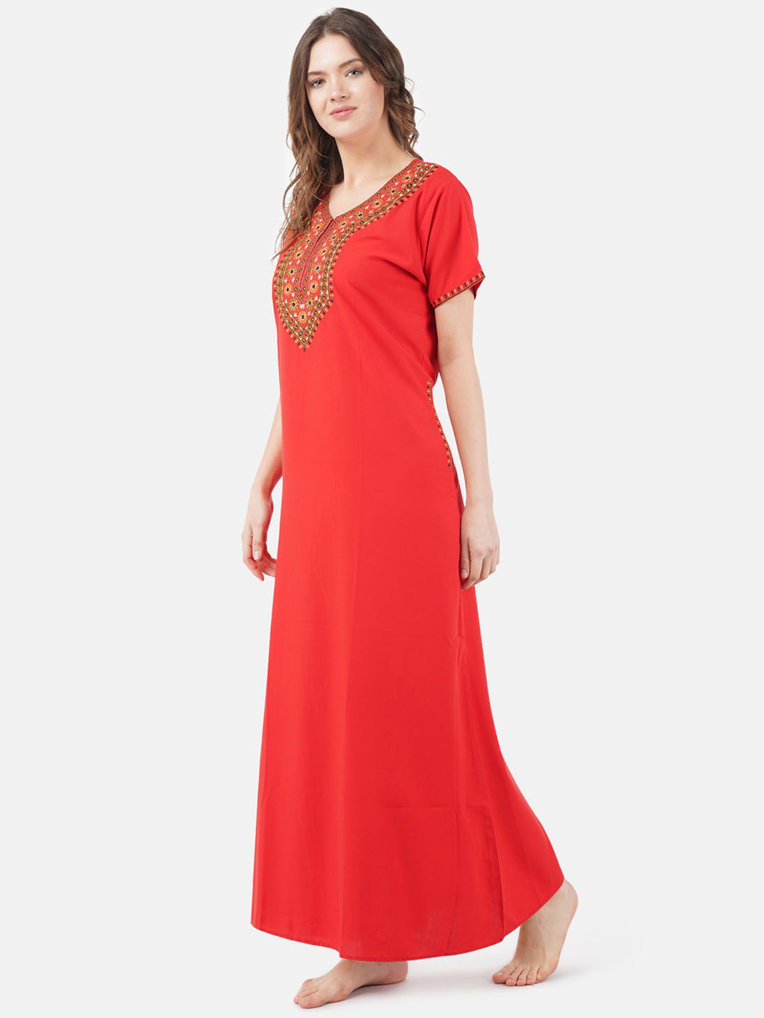 KOI SLEEPWEAR Peach Embroidered Nighty