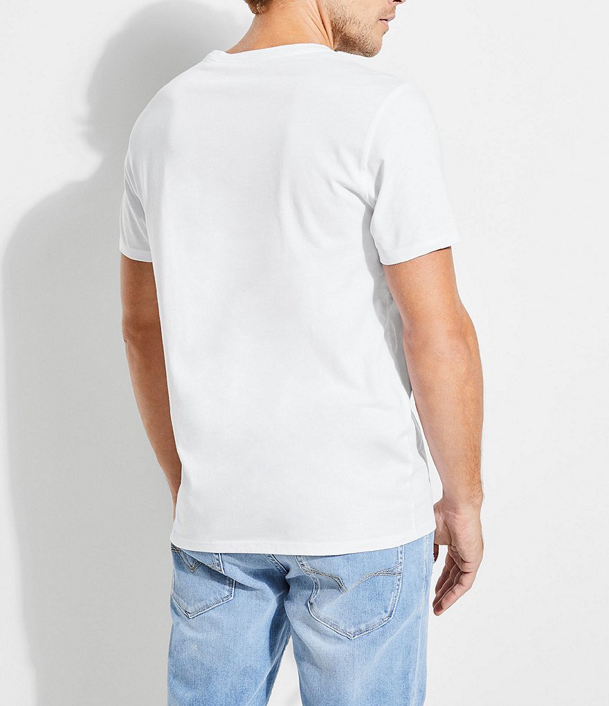 Guess Short-Sleeve Slim Fit Classic Triangle Logo Graphic T-Shirt