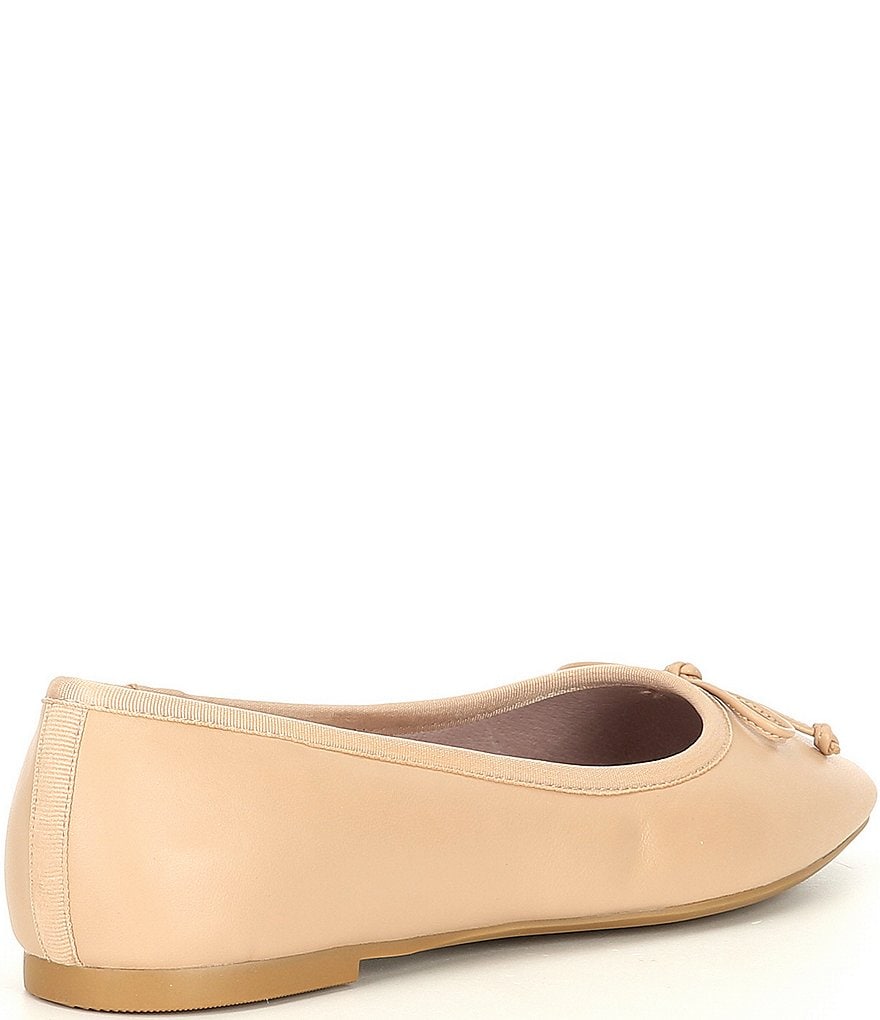 Deltan Quinn Leather Square Toe Ballet Flats