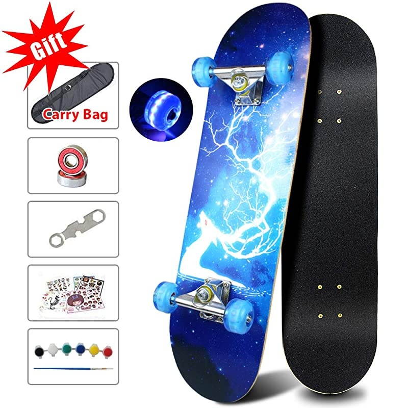 Sport Outdoor Electric Skateboard Longboard Dancing Board Double Rocker Board Waterproof Diamond Griptape Sheet Sticker Deck Sandpaper (Cloud Crance)