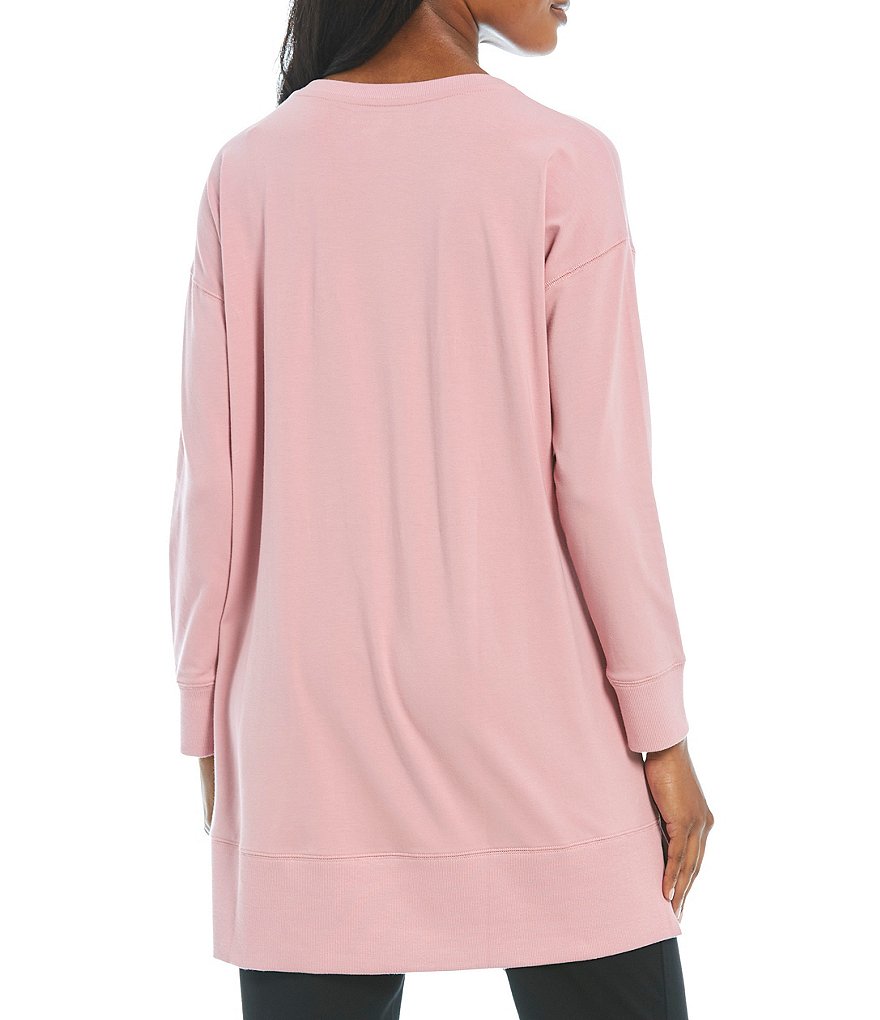 Calessa Floral Embroidered Round Neck Short Sleeve Tunic