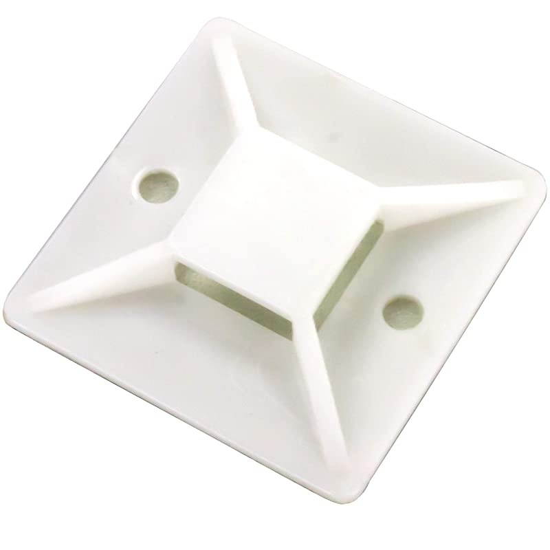XLarge Cable Tie Mounts 100 Pack For Fast FrustrationFree Wire Management Anchor These Zip Tie Bases ToolsFree With Sticky Backs Or Use ScrewHoles For Permanent Hold