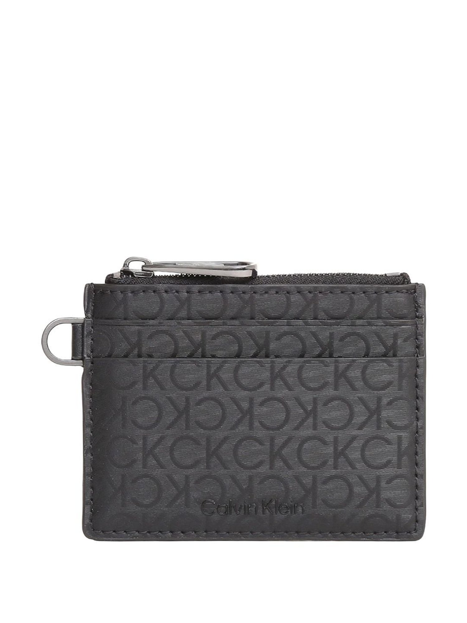 CALVIN KLEIN Black ELEVATED 4CC Logo Card Case