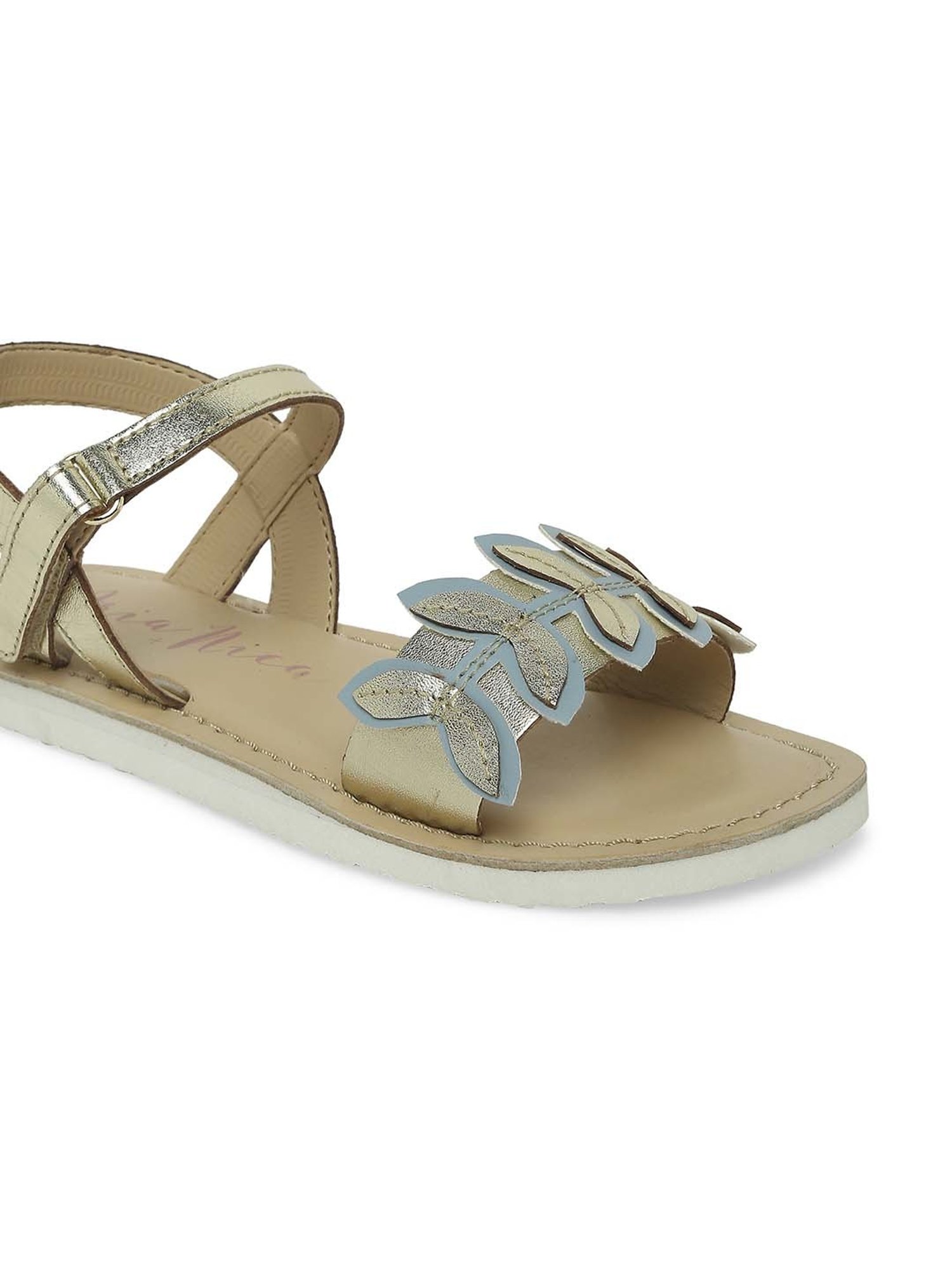 Aria Nica Kids PETAL Gold Casual Sandals