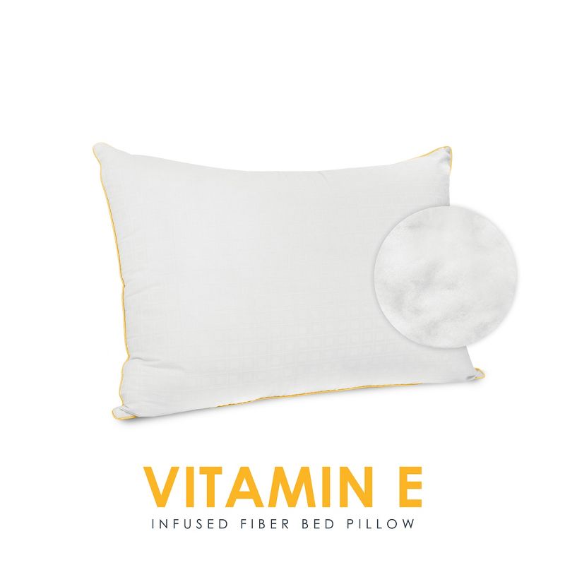 Downlite Soft White Goose Down Hypoallergenic Pillow &ndash; Perfect for Stomach Sleepers Standard